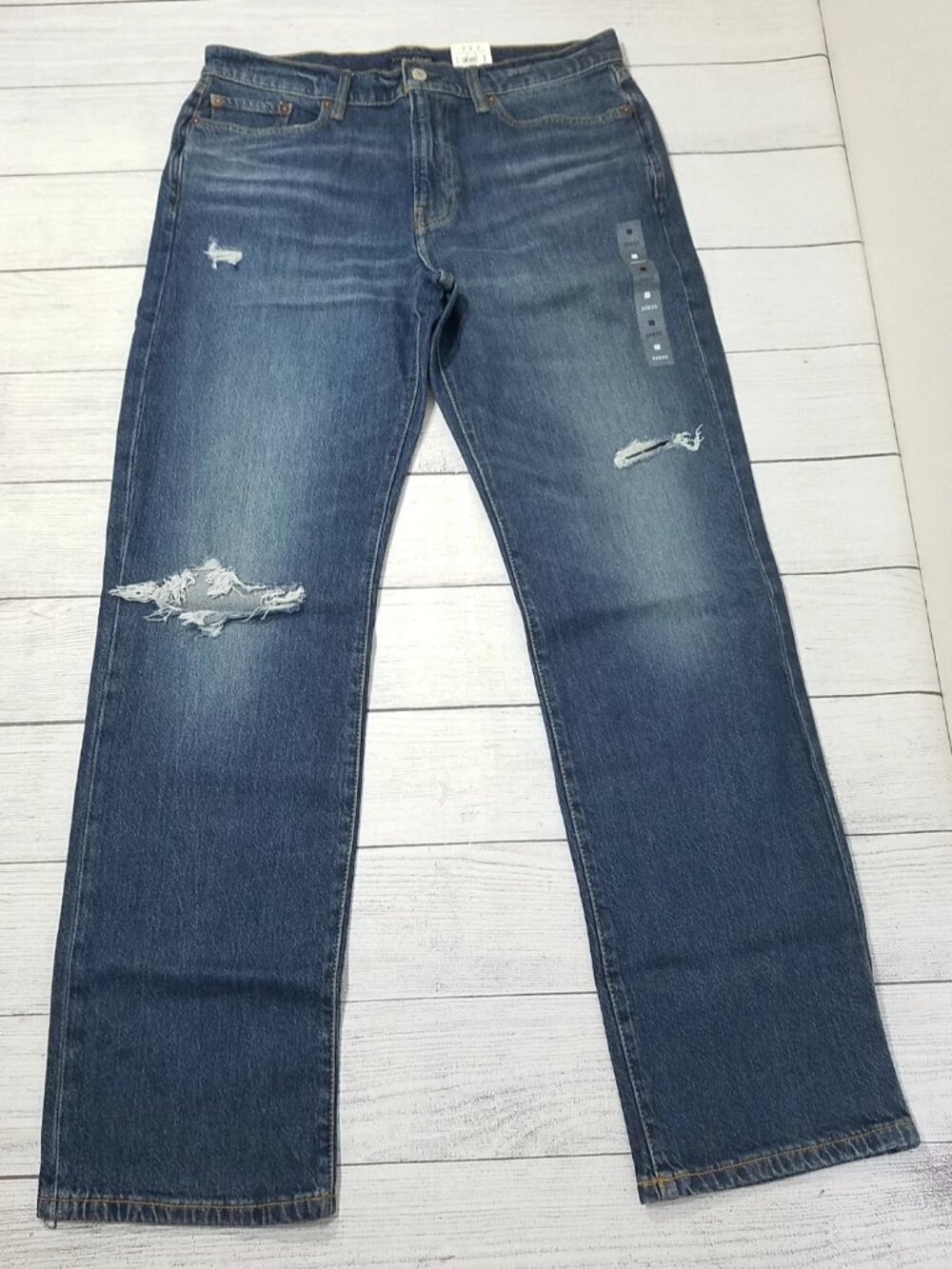 Lucky Brand 363 Vintage Straight Distressed Jeans Mens Size 33x32